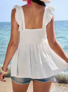 SHEIN Embroidered Plain Maternity Shirt, Simple And Stylish, Suitable For Summer - Multicolor - View 2