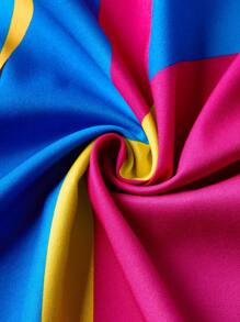 SOLERSUN Plus Size Spring And Summer Fashion Elegant Commuting Casual Slanted Shoulders Short Sleeves Large Skirt Waist Art Street Seaside Vacation Date Travel Female Model - Hot Pink - View 7