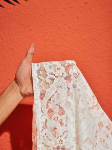 Slaydiva Ärmelloses Spitzen Kleid in Große Größen, sexy elegant für Partys, Dates, Valentinstag