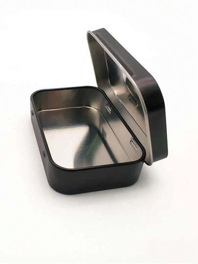 1pc Minimalist Tinplate Box, Back To School, Pencil Case, Stationery, School Supplies