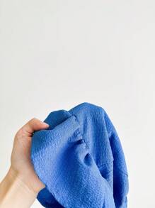 SHEIN LMoss Kids LMoss Baby Girl Cute And Simple Baby Girl Summer Casual Loose Bubble Short-Sleeved Dress With Textured Fabric