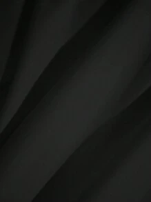 SHEIN PETITE Camiseta casual y versátil para mujer de cuello redondo y manga corta de unicolor