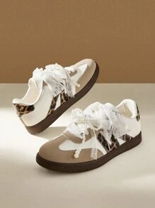 CUCCOO EASI Brown Chunky Trainers For Women, 2024 Spring & Autumn Thick Sole Elevator Casual Sneakers - Multicolor - View 8