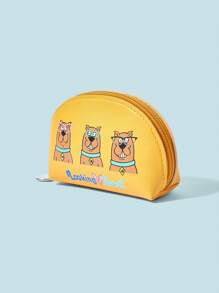 SCOOBY-DOO X SHEIN Yellow Graphic Print Handy Large Capacity Coin Purse - Yellow - View 3