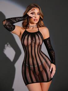 SHEIN 1 对女士内衣配件（手套） - 黑色 - 查看 5