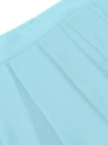 Celure Gonna a-line in chiffon di tinta unita per donne in taglie forti