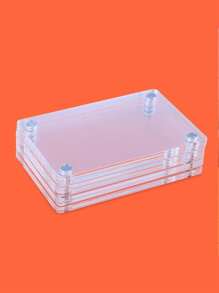 Acrylic Fridge Magnet Frame, Transparent Double-Sided Magnet Photo Frame, Display Frame, Suitable For Fujifilm, 2.36 X 3.54 Inch - White - View 9