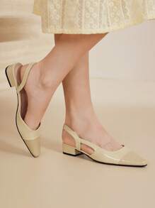 MOTF PREMIUM POINTED TOE SLINGBACKS FLATS - Apricot - View 2