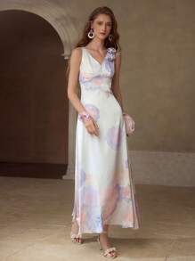 MOTF VÁY BẮN EO IN HOA - Màu xanh bạc hà - Xem 3