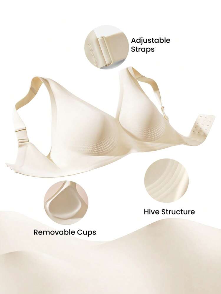 Plus Dream Curve 2ndSkin Wireless Seamless Plunge Lounge Bra
