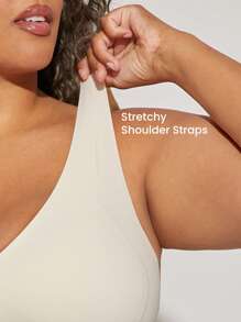 LUVLETTE Plus Dream Curve 2ndSkin 白色无线无缝低胸休闲粘性基本款自由文胸隐形内衣舒适必备品也适合青少年女孩和儿童 - 米色 - 查看 5