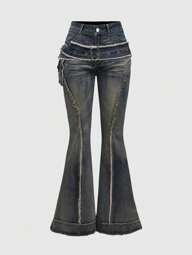 Our Grunge Punk Y2K Vintage Faded Color Belt Design Frayed