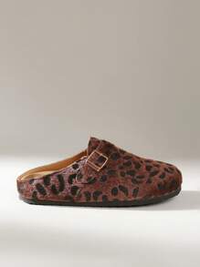 Solecia 女士时尚百搭豹纹平底鞋 - 棕色 - 查看 1