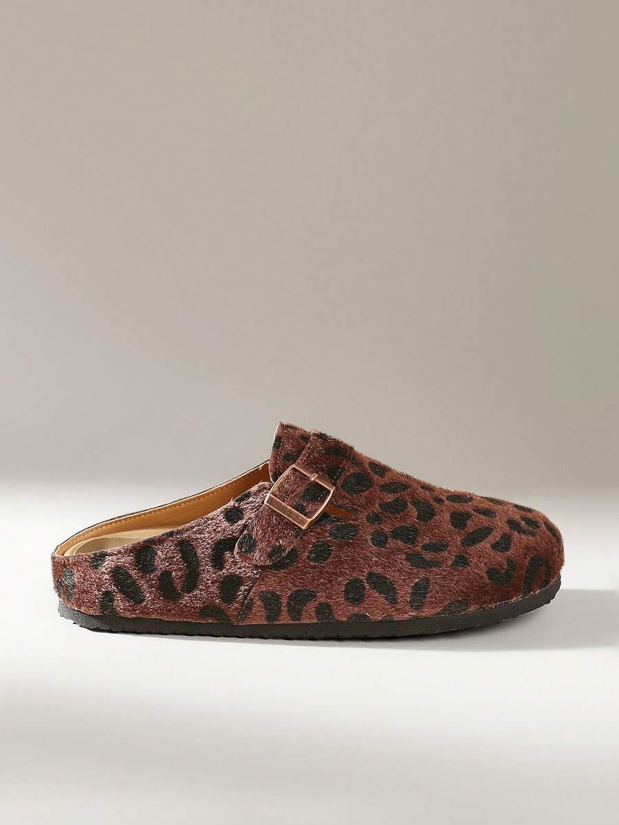 Solecia 女士时尚百搭豹纹平底鞋 - 棕色 - 查看 1