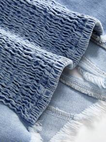 ROMWE Hippie Women's Sexy Open Back Sleeveless Denim Tank Top, Summer - Blue - View 3