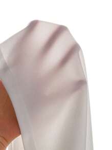 SHEIN Tween Girls' Casual Elegant Vacation Handcrafted 3D Floral Decor Crew Neck Fitted Short Sleeve Knit Top - White - View 7