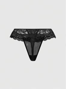 ROMWE Goth 3 件套哥特式蕾丝边丁字裤