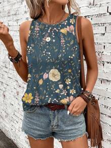 EMERY ROSE Women Tank Tops, Round Neck, Fashionable, Suitable For Summer - Multicolor - View 6