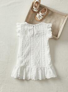 Cozy Pixies Baby Girl Solid Color Crew Neck Sleeveless Casual Versatile Dress