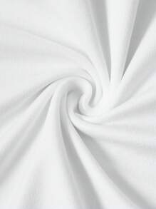 Manfinity EMRG 男士休闲宽松字母印花短袖T恤，夏季，2000年代风格 - 白色 - 查看 5