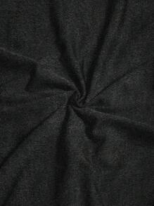 SHEIN SXY Robe élégante ajustée à col en V et manches courtes pour femmes grandes tailles