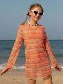 Tween Girl Simple Fashion Casual Daily Long-Sleeved Cover Up