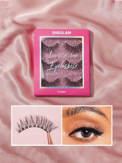 SHEGLAM Late Night Lover Full Volume False Eyelashes-Sydney 3 Pairs Lightweight Comfortable Tapered Natural Fuller Longer Thicker Fake False Eyelashes Diy Eyelash Extension Fake Eyelashes Brand Beauty Makeup Face Paint Cosmetic For Women Girls Perfect For Winter Spring Ideal For Y2K Fancy Fashion Suitable For Birthday Valentine'S Day Gift Rave Party Ready Best Color