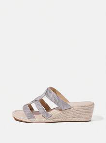 Styleloop Women's Fashion Bohemian Style Wedge & Platform Sandals - Silver - View 2