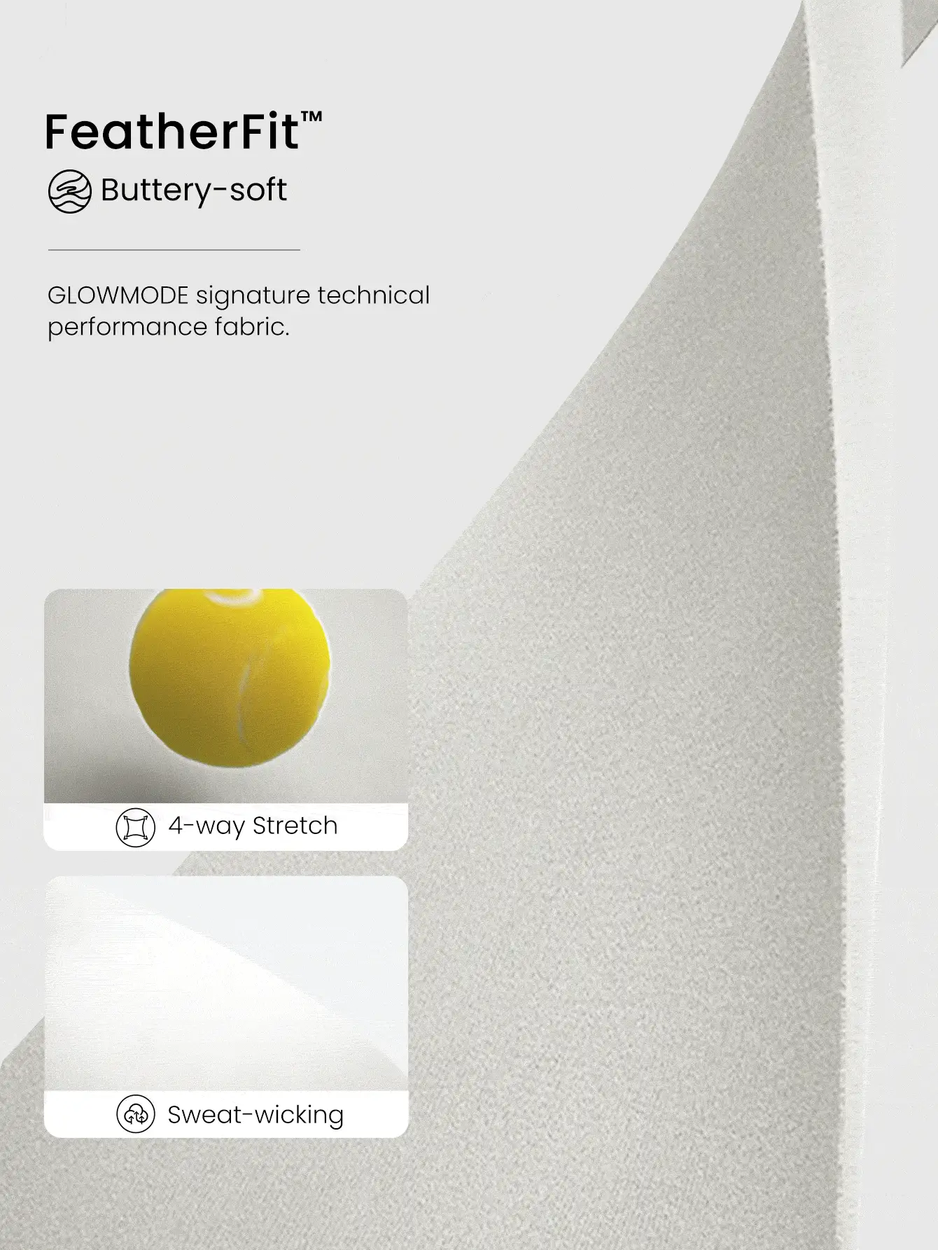 GLOWMODE FeatherFit™ Hip Length Basic Tank Top Low Impact Yoga Pilates Studio Daily Removable Cups Fall Winter - White - View 5