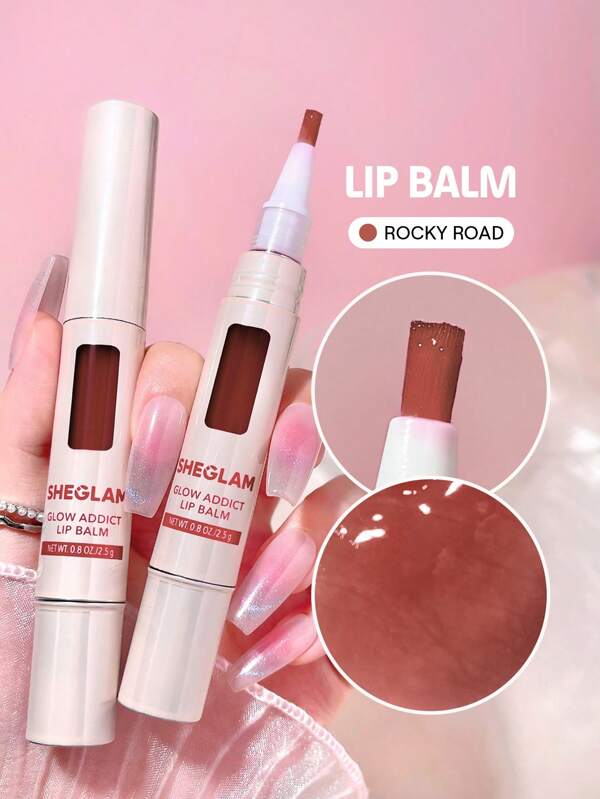 SHEGLAM Glow Addict Lip Balm-Rocky Road Moisterizing Lip Care ÎNgrijire Cu Luciu Ridicat Gloss De Buze Cu Pensula Reducere Cadou De CrăCiun ÎNgrijire Pentru Buze Absolvire Zi De NașTere Vacanță Vară Toamnă Y2K Elegant Modă Femei Machiaj Cosmetice Petrecere Plajă CăLăTorie Camping ÎN Aer Liber ȘCoală Campus Excursie Festivaluri Decor Cadou Cadou Trandafir Fată Cosplay Cel Mai Bun Culoare Farmec Atmosferă
