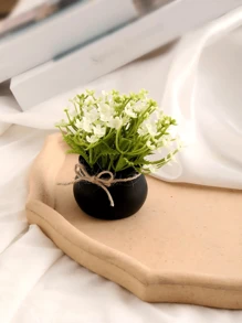 SHEIN 1pc Mini Realistic Potted Plant Decor, A Lovely Gift Gifts Birthday Graduation