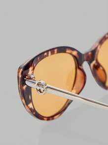 Ontre 女士玳瑁色时尚眼镜，适合日常佩戴 - 彩色 - 查看 3