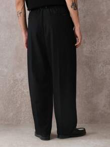 SUMWON Pantaloni ampi dal taglio formale, con pieghe smart e vita palloncino, da indossare in ufficio per occasioni professionali e di lavoro