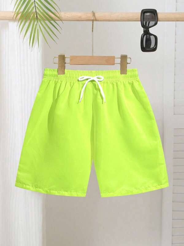 Tween-Jungen Lockere, lässige Strandshorts mit Kordelzug in der Taille