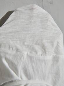 SHEIN Essnce 大码女式春夏时尚休闲宽松舒适清凉基本款日常百搭白色短款 T 恤、外出上衣、Y2k 上衣、可爱夏季上衣、白色短款上衣、欧洲夏季、女式短款上衣、外出上衣 - 白色 - 查看 7