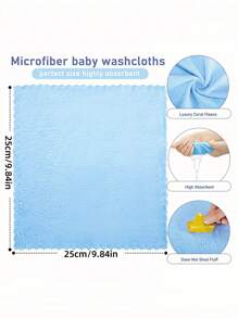 6/20pcs Multicolor Cloth Towels - 10x10 Inch, Soft & Highly Absorbent - Perfect For Bathroom, Face, Hand, Kitchen, Spa, Gym, Cleaning, Makeup Removal(Random Color) Home Bathroom Decor Summer - Multicolor - View 5