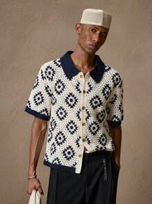 AKNOTIC Business Casual Cárdigan de manga corta con cuello redondo de punto de moda casual y ajustado para hombre, apto para verano, vacaciones, uso diario, fiestas, uso en pareja, regalo para hombre, regalo de graduación
