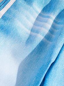 SHEIN 2025 Girls 4-7Y Fashion New Denim Effect 3D Digital Print Straight-Leg Loose Bow Decor Casual Pants, Spring & Autumn - Blue - View 3