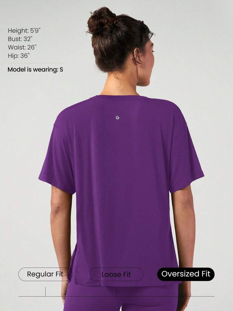 Camiseta de compresión de modal de uso diario, casual y de verano, de talla grande