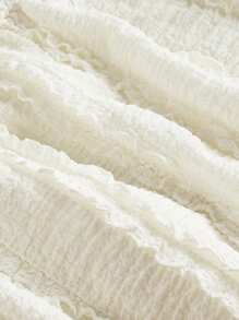 SHEIN MOD 女士杏色针织蕾丝边吊带背心连衣裙