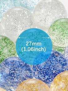 SHEIN 10 Piezas de Pelotas de Rebote Parpadeantes en Colores Vibrantes - Diversión amigable para adolescentes para fiestas, premios y bolsas de regalo, pelotas, premios, recuerdos de fiesta de coser, juguetes de Pascua a granel, recuerdos de fiesta de sirena, recuerdos de fiesta de princesa