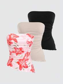 Sweetra Áo ống ngắn bất đối xứng họa tiết da báo gợi cảm Y2K - Nhiều màu - Xem 1