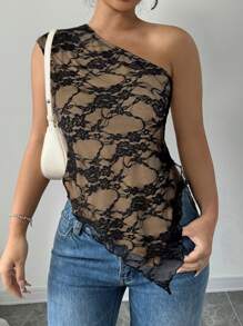 Firerie Áo ren lệch vai không tay thanh lịch dành cho nữ, thích hợp cho mùa hè, lễ hội, kỳ nghỉ, đi biển, hở lưng, buộc dây phía trước. - Nhiều màu - Xem 3