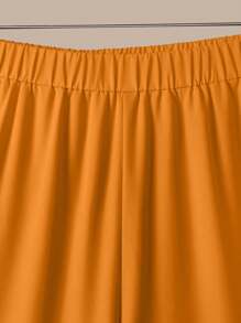 EMERY ROSE 2pcs/Set Women Floral Print Crew Neck Short Sleeve Top & Pants, Casual Outfit For New Year Clothes - Yellow - View 4