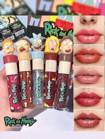 Rick and Morty X SHEGLAM Set De Brillo Labial De Family Counseling, Juego De Pintalabios LíQuido Hidratante De 5 Colores De Alto Brillo, Vegano, Sin Fragancia, No Pegajoso, Brillo Labial InstantáNeo Que Da Volumen, Adecuado Para Personas Con Labios Secos, Kit De Maquillaje De Labios De Regalo Marca Belleza Maquillaje CosméTico Para Mujeres NiñAs Perfecto Para OtoñO Invierno Ideal Para Y2K Elegante Moda Adecuado Para CumpleañOs Navidad Presente Fiesta Listo Mejor Color