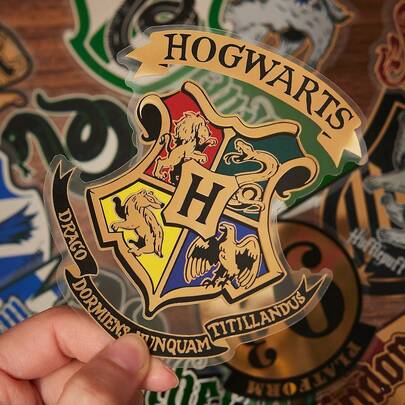 HARRY POTTER X SHEIN 20 miếng dán hình chủ đề ma thuật, Bảo bối Tử thần, Quả cầu vàng, Chủ đề tựu trường