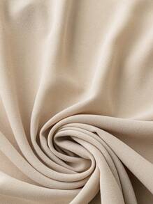 SHEIN Tall Plus Size Women's Solid-Color Woven Cardigan + Camisole + Loose Casual Pants 3-Piece Set - Apricot - View 5