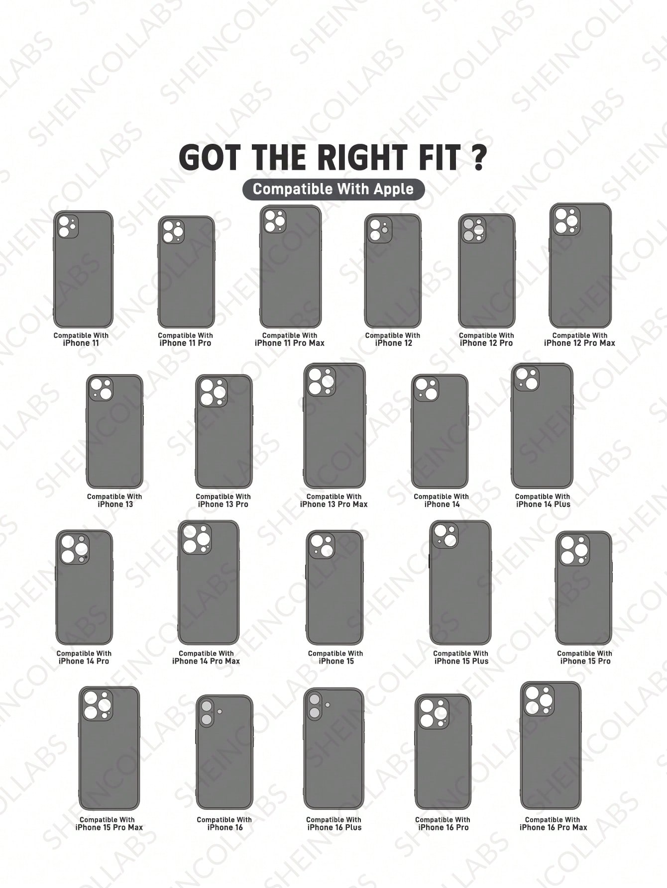 HARRY POTTER X SHEIN غطاء هاتف مع رسم طباعي، متواف...