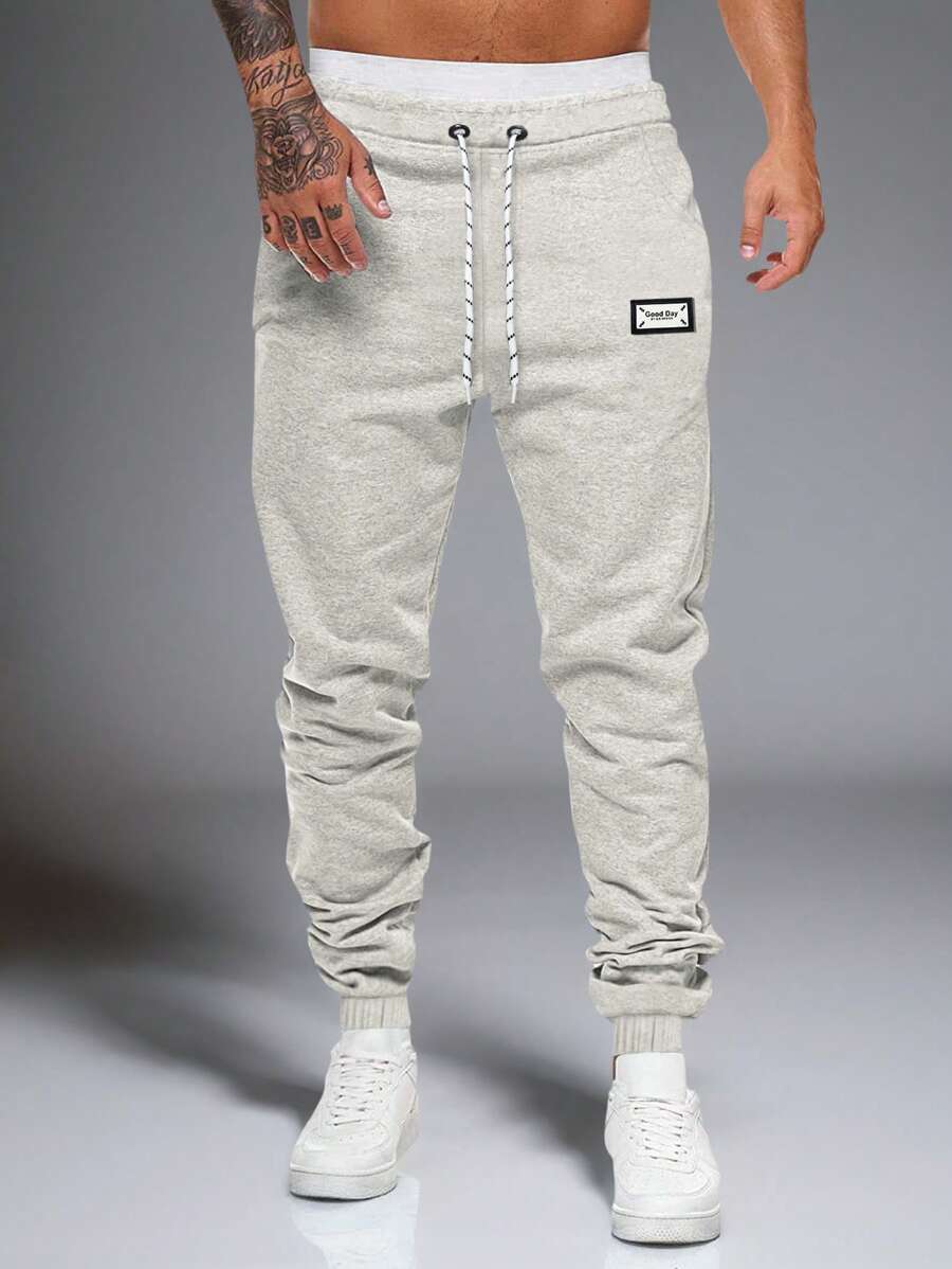 Manfinity Homme Men's Casual Drawstring Waist Jogger Pants