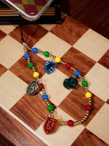 HARRY POTTER X SHEIN Handmade Beaded Colorful Mobile Phone Lanyard And Chain,Gryffindor, Fits All Phone Cases - Multicolor - View 5